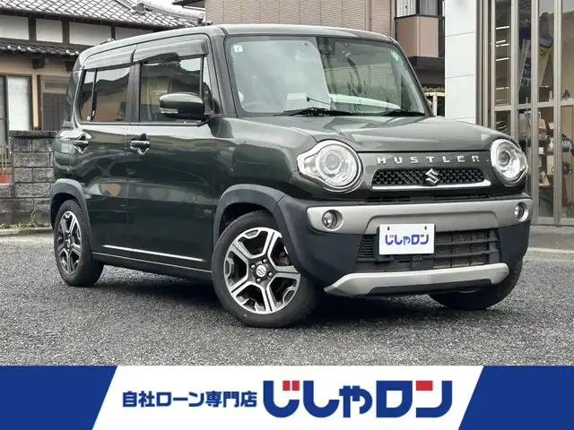 スズキ ハスラー X ターボ 宮崎県 2015(平27)年 8.8万km クールカーキPM /ナビ(CN-RS01D)//TV/CD/DVD/Bluetooth//ビルトインETC//運転席シートヒーター//オートライト//純正フロアマット//純正アルミホイール//ドアバイザー//プッシュスタート//電格ウィンカーミラー//取扱説明書//保証書//スペアキー×１