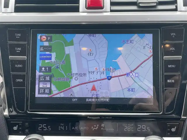 スバル アウトバック リミテッド 長崎県 2016(平28)年 5.9万km プラチナムグレーM /純正SDナビ/　(CD DVD BT フルセグTV iPod USB)//レーダークルーズコントロール//メモリシート//パワーシート//バックカメラ//ハンドルヒーター//パワーバックドア//ブラインドスポットモニター//衝突軽減ブレーキ//レーンキープアシスト//アイドリングストップ//ルーフレール//オートライト//LEDヘッドライト//スマートキー//スペアキー×1//保証書　取扱説明書