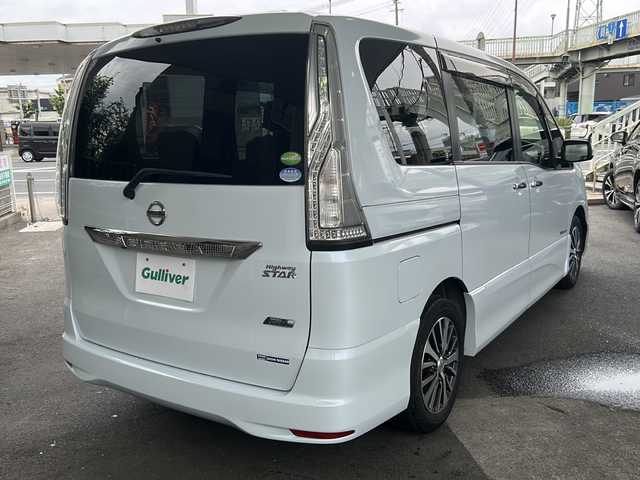 日産 セレナ HWS S HV Vセレ +Sefty 京都府 2015(平27)年 10万km ブルームーンホワイトP 純正ナビ/フルセグ/ＤＶＤ/ＣＤ/Bluetooth　/バックカメラ　/フリップダウン　/両側パワースライドドア　/クルーズコントロール　/エマージェンシーブレーキ　/レーンモニター　/オートライト　/フォグライト　/ＥＴＣ/シートバックテーブル/スマートキー/プッシュスタート/純正１６AW /取扱説明書