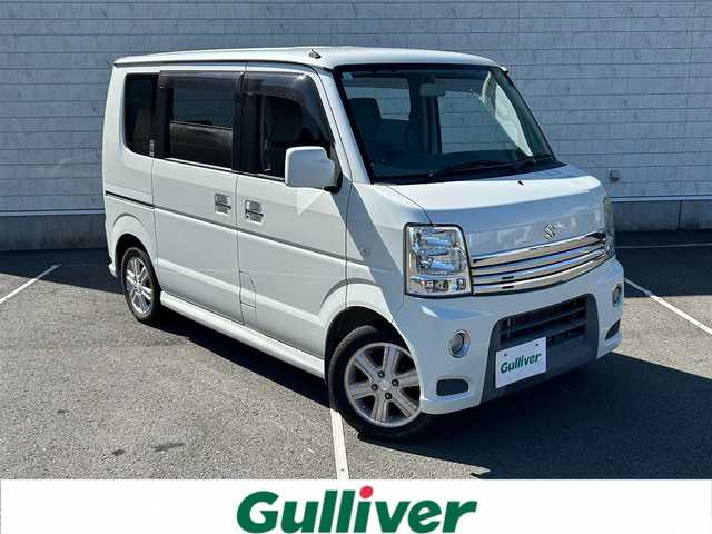 スズキ エブリィ ワゴン PZターボ スペシャル 静岡県 2013(平25)年 7.5万km パールホワイト ワンオーナー　/社外ナビ　/・フルセグＴＶ　/・ＤＶＤ再生　/両側パワスラ　/オートステップ　/リモコンキー　/オートエアコン　/ＨＩＤライト　/保証書　/取扱説明書