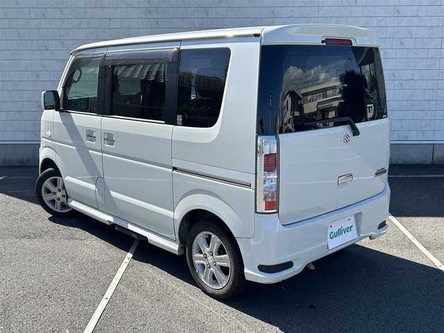 スズキ エブリィ ワゴン PZターボ スペシャル 静岡県 2013(平25)年 7.5万km パールホワイト ワンオーナー　/社外ナビ　/・フルセグＴＶ　/・ＤＶＤ再生　/両側パワスラ　/オートステップ　/リモコンキー　/オートエアコン　/ＨＩＤライト　/保証書　/取扱説明書