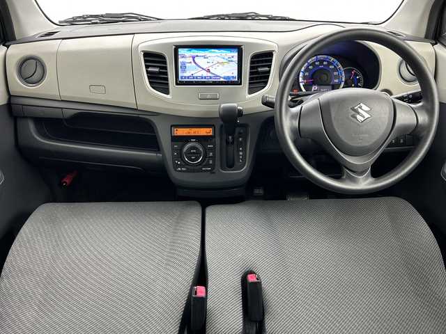 スズキ ワゴンＲ FX 三重県 2014(平26)年 8.5万km アーバンブラウンパールメタリック /禁煙車//社外ナビ//フルセグ//iPod//CD/DVD//USB//シートヒーター//ドライブレコーダー//ETC//オートライト//衝突軽減ブレーキ//プッシュスタート//スマートキー//電動格納ミラー//フルオートエアコン//アイドリングストップ//盗難防止機能//社外14インチアルミホイール