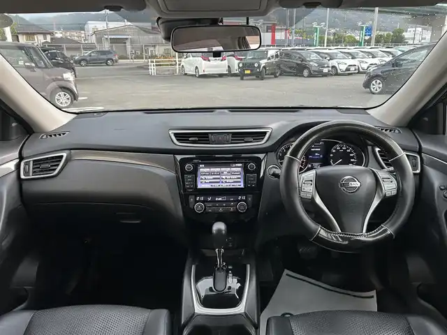 日産 エクストレイル 20X エマージェンシーブレーキ 福岡県 2015(平27)年 8.5万km ダイヤモンドブラック 純正7型SDナビ(フルセグTV/CD/DVD/BT)アラウンドビューモニタークルコンコーナーセンサードラレコETCシートヒーターUSB純正フロアマット純正アルミホイールスマートキープッシュスタート