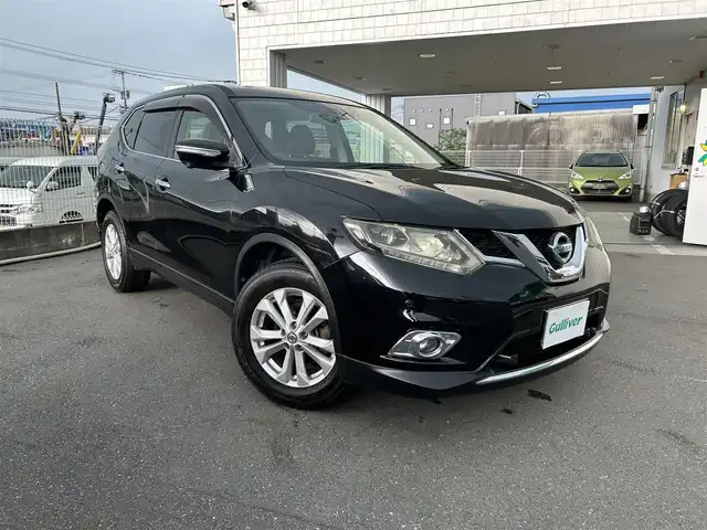 日産 エクストレイル 20X エマージェンシーブレーキ 福岡県 2015(平27)年 8.5万km ダイヤモンドブラック 純正7型SDナビ(フルセグTV/CD/DVD/BT)アラウンドビューモニタークルコンコーナーセンサードラレコETCシートヒーターUSB純正フロアマット純正アルミホイールスマートキープッシュスタート
