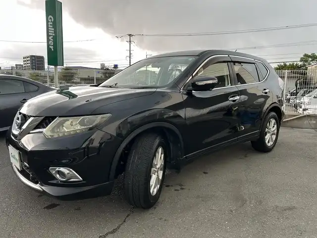 日産 エクストレイル 20X エマージェンシーブレーキ 福岡県 2015(平27)年 8.5万km ダイヤモンドブラック 純正7型SDナビ(フルセグTV/CD/DVD/BT)アラウンドビューモニタークルコンコーナーセンサードラレコETCシートヒーターUSB純正フロアマット純正アルミホイールスマートキープッシュスタート