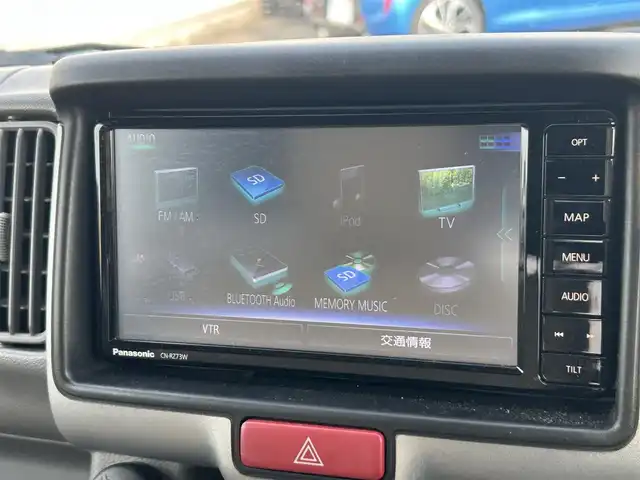 スズキ エブリイ JOINターボ 広島県 2018(平30)年 5.7万km ブルーイッシュブラックパール3 純正メモリナビ（CN-RZ73W）/　（フルセグテレビ/フルセグテレビ/Bluetooth/CD/DVD/AM/FM）/社外エアロパーツ/ETC/フロアマット/HIDヘッドライト/フォグランプ/両側スライドドア/エアコン/ダブルエアバック/スペアキー/パワーステアリング/パワーウィンドウ/取扱説明書/リモコンキー