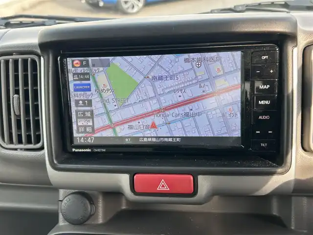 スズキ エブリイ JOINターボ 広島県 2018(平30)年 5.7万km ブルーイッシュブラックパール3 純正メモリナビ（CN-RZ73W）/　（フルセグテレビ/フルセグテレビ/Bluetooth/CD/DVD/AM/FM）/社外エアロパーツ/ETC/フロアマット/HIDヘッドライト/フォグランプ/両側スライドドア/エアコン/ダブルエアバック/スペアキー/パワーステアリング/パワーウィンドウ/取扱説明書/リモコンキー