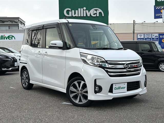 日産 デイズ ルークス HWS X Vセレクション 石川県 2016(平28)年 6万km ホワイトパール 純正SDナビ/フルセグTV/Bluetooth/アラウンドビューモニター/エマージェンシーブレーキ/プッシュスタート/オートライト(HIDヘッドライト)/両側パワースライドドア/ETC/取扱説明書・保証書