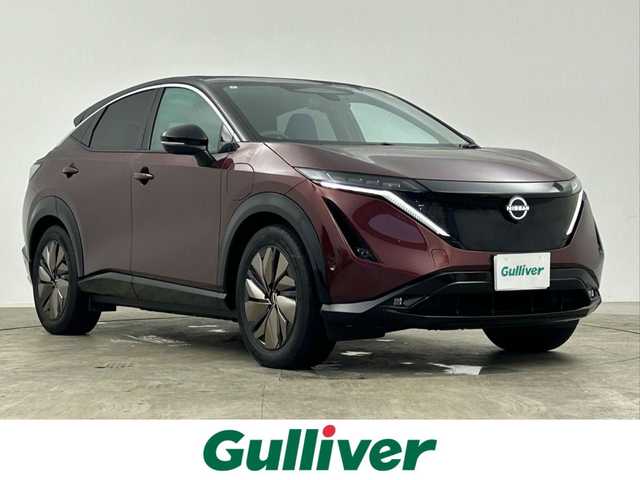 日産 アリア B6 リミテッド 千葉県 2022(令4)年 2万km 赤 プロパイロット２．０　/・ハンズオフドライブ/・車線変更追い越し支援/・ナビ連動ルート走行/・360度センシング/・インテリジェントインターフェース/ヘッドアップディスプレイ/プレミアムサウンドＢＯＳＥ　/純正１２．４型ディズプレイオーディオナビ　/パノラミックガラスルーフ/アラウンドビューモニター/レーダークルーズコントロール　/レザーシート/シートヒーター　/エアシート　