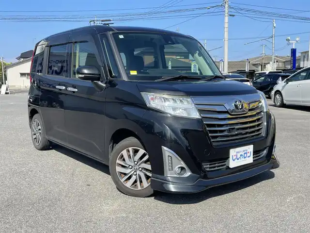 トヨタ ルーミー カスタムG S 佐賀県 2018(平30)年 9.3万km ブラックマイカメタリック (株)IDOMが運営する【じしゃロン佐賀店】の自社ローン専用車両になります。こちらは現金またはオートローンご利用時の価格です。自社ローンご希望の方は別途その旨お申付け下さい/純正SDナビ/フルセグテレビ/Bluetooth/バックカメラ/純正ドライブレコーダー/クルーズコントロール/ETC/衝突軽減ブレーキ/レーンキープアラート/アイドリングストップ/両側パワースライドドア/横滑り防止/オートライト/LEDヘッドライト/フォグライト/純正アルミホイール/純正フロアマット/スマートキー/プッシュスタート