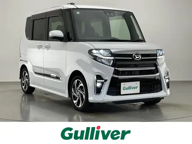 ダイハツ タント カスタム RS スタイルセレクション 愛知県 2021(令3)年 4.2万km シャイニングホワイトパール 純正８型ナビ　スマートアシストIII　禁煙　黒ハーフレザー　バックカメラ　ＥＴＣ　ドラレコ　シートヒーター　両側パワスラ　衝突軽減　追従クルコン　オートハイビーム　ＬＥＤライト　フルセグ　ＤＶＤ　ターボ車