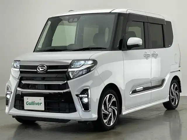 ダイハツ タント カスタム RS スタイルセレクション 愛知県 2021(令3)年 4.2万km シャイニングホワイトパール 純正８型ナビ　スマートアシストIII　禁煙　黒ハーフレザー　バックカメラ　ＥＴＣ　ドラレコ　シートヒーター　両側パワスラ　衝突軽減　追従クルコン　オートハイビーム　ＬＥＤライト　フルセグ　ＤＶＤ　ターボ車