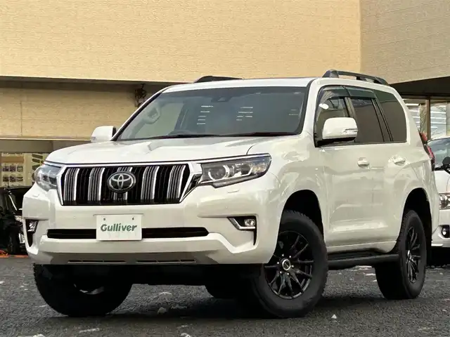 トヨタ ランドクルーザー プラド TX Lパッケージ 宮城県 2023(令5)年 3.8万km ホワイトパールクリスタルシャイン ワンオーナー/純正メーカーナビ/ＡＭ／ＦＭ／Ｂｌｕｅｔｏｏｔｈ／ＵＳＢ/Ｍｉｒａｃａｓｔ/レーダークルーズコントロール/ブラインドスポットモニター/プリクラッシュセーフティ/横滑り防止装置/オートハイビーム/アラウンドビューモニター/シートヒーター/エアーシート/前席パワーシート/セカンドスタートボタン/エンジンスターター/スペアタイヤ/純正フロアマット/純正赤外線カットフィルム/ETC2.0/純正AWサマータイヤ有265/55R19溝4mm