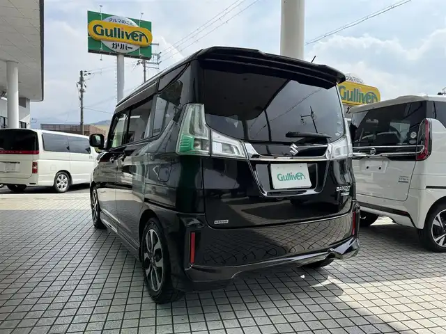 スズキ ソリオ バンディット HV MV 京都府 2016(平28)年 11.2万km スーパーブラックパール 4WD/ワンオーナー/記録簿R1、R3、R5/デュアルカメラブレーキサポート/誤発進抑制機能/車線逸脱警報機能/ふらつき警報機能/クルーズコントロール/カロッツェリア8インチメモリーナビ、地デジ/  Bluetooth/CD/DVD/バックカメラ/ユピテル前後ドライブレコーダー/ステアリングスイッチ/ビルトインETC/LEDヘッドランプ/両側パワースライドドア /社外本革調シートカバー/保証書/取扱説明書/スペアキー