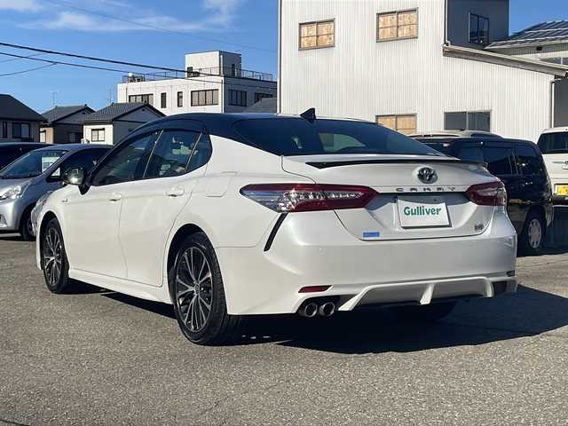 トヨタ カムリ WS 福井県 2019(令1)年 5.1万km アティチュードブラックマイカ/プラチナホワイトパールマイカ ワンオーナー/メーカーナビゲーション/フルセグテレビ/バックカメラ/プリクラッシュセーフティ/レーンキープアシスト/ヘッドアップディスプレイ/ブラインドスポットモニター/アダプティブクルーズコントロール/パドルシフト/ハーフレザーシート/D席パワーシート/ETC（ビルトイン）/クリアランスソナー/LEDヘッドライト/LEDフォグランプ/USBポート/純正18インチアルミホイール/前後ドライブレコーダー/ミラーヒーター/オートハイビーム/オートライト/オートリトラミラー/ステアリングリモコン/プッシュスタート/スマートキー/保証書/取扱説明書