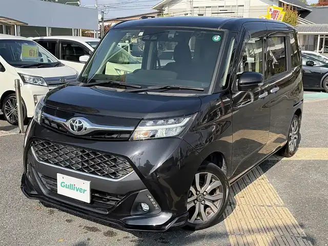 トヨタ タンク カスタムG－T 京都府 2019(平31)年 7.7万km ブラックマイカメタリック ・SDナビ(NSZT-Y68T)/　バックカメラ/　サイドカメラ/　マルチアラウンドビューモニター/　CD/DVD再生/　SD再録/　Bluetooth/・シートヒーター(D/N席)/・パーキングセンサー/・衝突軽減システム/・横滑り防止/・クルーズコントロール/・ステアリングリモコン/・ETC/・純正マット/・純正バイザー/・取説