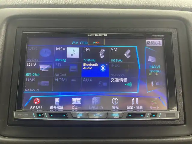 ホンダ ヴェゼル ハイブリッド Z 三重県 2014(平26)年 6.5万km ルーセブラックM 社外SDナビ/AM/FM/CD/DVD/SD/BT/フルセグTV/バックカメラ/あんしんパッケージ/・シティブレーキアクティブシステム/・前席用i-サイドエアバッグシステム＋サイドカーテンエアバッグシステム/オートライト/LEDヘッドライト/フォグランプ/クルーズコントロール /電子パーキングブレーキ/オートブレーキホールド/ステアリングスイッチ /ルーフレール /本革ステアリング/パドルシフト/ハーフレザーシート /シートヒーター
