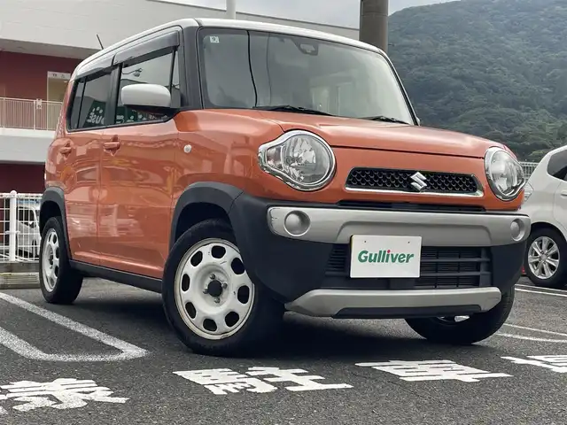 スズキ ハスラー G ターボ 長崎県 2018(平30)年 6.5万km パッションオレンジマイカ/スペリアホワイト 社外SDナビ(FM/AM/CD/DVD/BT/フルセグTV)/プッシュスタート/アイドリングストップ/IC付ターボ/ETC/バックカメラ/DN席シートヒーター/純正フロアマット/ABS/ESP/イモビライザー/スマートキー/取扱説明書/保証書