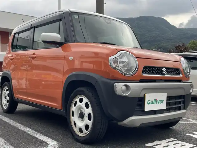 スズキ ハスラー G ターボ 長崎県 2018(平30)年 6.5万km パッションオレンジマイカ/スペリアホワイト 社外SDナビ(FM/AM/CD/DVD/BT/フルセグTV)/プッシュスタート/アイドリングストップ/IC付ターボ/ETC/バックカメラ/DN席シートヒーター/純正フロアマット/ABS/ESP/イモビライザー/スマートキー/取扱説明書/保証書