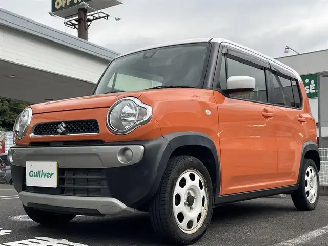 スズキ ハスラー G ターボ 長崎県 2018(平30)年 6.5万km パッションオレンジマイカ/スペリアホワイト 社外SDナビ(FM/AM/CD/DVD/BT/フルセグTV)/プッシュスタート/アイドリングストップ/IC付ターボ/ETC/バックカメラ/DN席シートヒーター/純正フロアマット/ABS/ESP/イモビライザー/スマートキー/取扱説明書/保証書