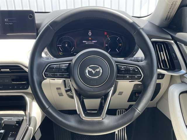 マツダ ＣＸ－６０ ＰＨＥＶ エクスクルーシブモダン 滋賀県 2023(令5)年 1.5万km ロジウムホワイトプレミアムメタリック パノラマサンルーフ/12型SDナビ/・フルセグTV/・Bluetooth/・AppleCarPlay/AndroidAuto/・HDMI/360°ビューモニター/衝突軽減ブレーキ/車線逸脱警報/レーダークルーズコントロール/メモリ付パワーシート/シートヒーター/エアシート/ステアリングリモコン/スマートキー/前後ドライブレコーダー/ETC/電格ミラー/LEDヘッドライト
