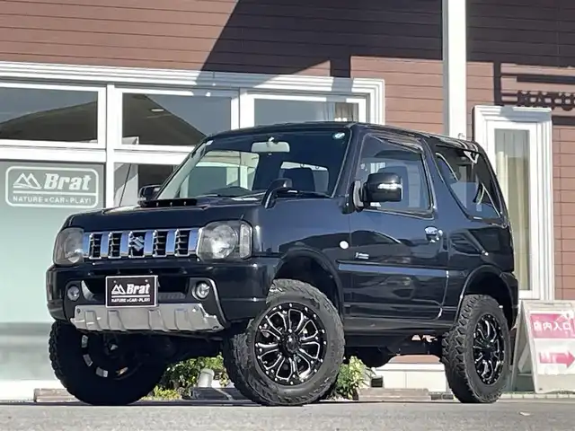 スズキ ジムニー クロスアドベンチャー 栃木県 2012(平24)年 13.5万km ブルーイッシュブラックパール3 リフトアップ/MKW　MK-46アルミホイール /ヨコハマジオランダータイヤ /LEDサンダーデカール /Bratオリジナルウイング /ケンウッドナビ【MDV-D706BT】 /CD/DVD/Bluetooth/フルセグTV/バックカメラ/D席シートヒーター　/ETC　/スタッドレスタイヤ4本積み込み/純正コイル等有