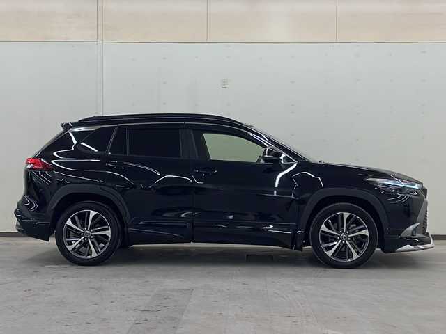 トヨタ カローラ クロス ハイブリッド Z 道央・札幌 2022(令4)年 1.9万km アティチュードブラックマイカ /４WD//純正フルセグナビ/（AM/FM/BT）//トヨタセーフティセンス//レーダークルーズコントロール//プリクラッシュセーフティ//オートライト//コーナーセンサー//レーンキープアシスト//ブラインドスポットモニター//バックカメラ//EVモード//ハーフレザーシート//ビルトインETC//純正エンジンスターター//スペアキー1本//モデリスタエアロ//純正18インチAW//ドアバイザー//ルーフレール//ガラスルーフ//フォグライト//ハンドルヒーター//寒冷地仕様