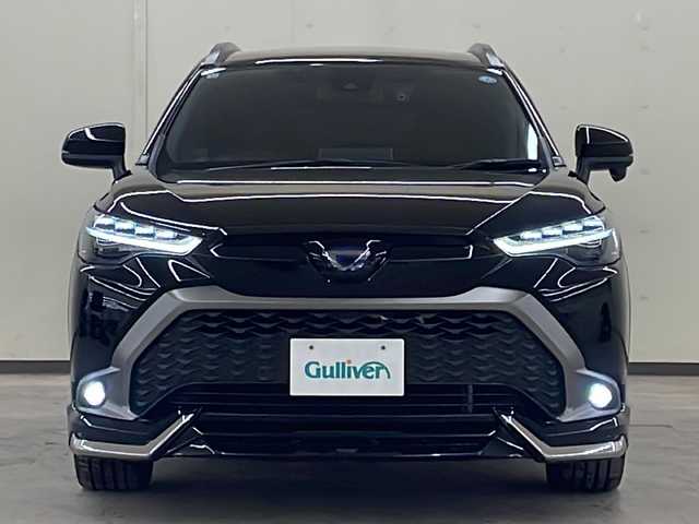 トヨタ カローラ クロス ハイブリッド Z 道央・札幌 2022(令4)年 1.9万km アティチュードブラックマイカ /４WD//純正フルセグナビ/（AM/FM/BT）//トヨタセーフティセンス//レーダークルーズコントロール//プリクラッシュセーフティ//オートライト//コーナーセンサー//レーンキープアシスト//ブラインドスポットモニター//バックカメラ//EVモード//ハーフレザーシート//ビルトインETC//純正エンジンスターター//スペアキー1本//モデリスタエアロ//純正18インチAW//ドアバイザー//ルーフレール//ガラスルーフ//フォグライト//ハンドルヒーター//寒冷地仕様