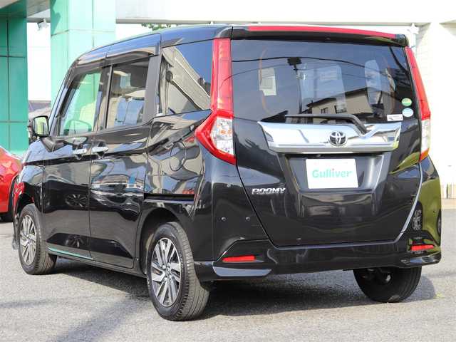 トヨタ ルーミー カスタムG 神奈川県 2020(令2)年 6万km ブラックマイカメタリック ワンオーナー /純正メモリナビ /フルセグテレビ/バックカメラ/純正14インチAW /ETC/フリップダウンモニター/アイドリングストップ/ドアバイザー/プッシュスタート/衝突被害軽減ブレーキ/前後コーナーセンサー/LEDヘッドライト/両側パワースライドドア/シートヒーター/後席用フリップダウンモニター/保証書