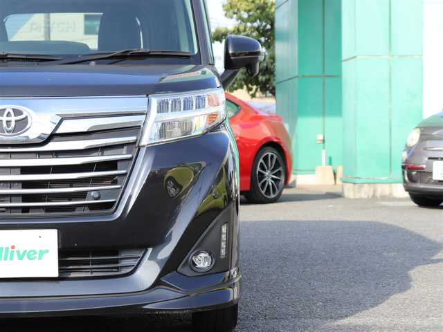 トヨタ ルーミー カスタムG 神奈川県 2020(令2)年 6万km ブラックマイカメタリック ワンオーナー /純正メモリナビ /フルセグテレビ/バックカメラ/純正14インチAW /ETC/フリップダウンモニター/アイドリングストップ/ドアバイザー/プッシュスタート/衝突被害軽減ブレーキ/前後コーナーセンサー/LEDヘッドライト/両側パワースライドドア/シートヒーター/後席用フリップダウンモニター/保証書