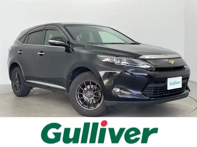 トヨタ ハリアー エレガンス 富山県 2016(平28)年 14.7万km ブラック 純正ナビ【NSZT-Y64T】/（AM/FM/CD/DVD/SD/BT）/フルセグTV/バックカメラ/オートLEDヘッドライト/横滑り防止装置/カーテンエアバッグ/ハーフレザーシート/運転席パワーシート/ETC/スマートキー×２/プッシュスタート/社外フロアマット