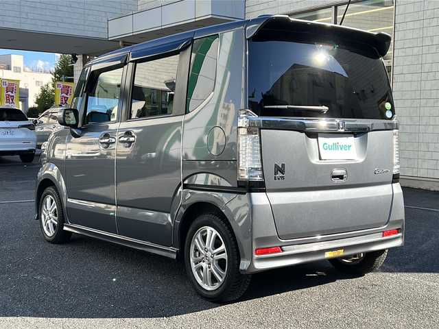 ホンダ Ｎ ＢＯＸ カスタム G Lパッケージ 埼玉県 2012(平24)年 4.5万km ポリッシュドメタルメタリック 純正メモリナビ/CD/DVD/ワンセグ/SD/USB/バックカメラ/片側パワースライドドア/プッシュスタート/スマートキー/純正エアロ（サイド、リアスポイラー）/純正14インチアルミホイール（オールシーズンタイヤ）/電動格納ミラー/ウィンカーミラー/オートライト/前後ドラレコ/HID/フォグランプ/ETC/横滑り防止機能/純正フロアマット/保証書/取扱説明書