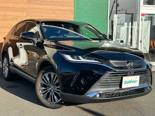 トヨタ ハリアー Z 静岡県 2021(令3)年 3.8万km ブラック ワンオーナー/純正12.3インチディスプレイオーディオ/BT&USB&フルセグTV/アラウンドビューモニター/JBLサウンド/デジタルインナーミラー/ミラー一体型ドライブレコーダー前後/ビルトインETC2.0/Toyota Safety Sense/プリクラッシュセーフティ/レーントレーシングアシスト/レーダークルーズコントロール/アダプティブハイビームシステム/ロードサインアシスト/クリアランスソナー/オートマチックハイビーム/ハーフレザーシート/パワーシート運転席/パワーバックドア/電動パーキングブレーキ/ブレーキオートホールド/純正19インチAW/LEDヘッドライト/LEDフォグライト/保証書/取扱説明書