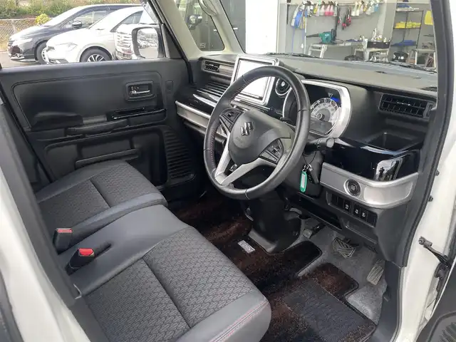 スズキ スペーシア カスタム HYBRID XS ターボ 宮崎県 2018(平30)年 3.4万km パール 純正Panasonicナビ/　AM FM CD DVD BT TV/全方位カメラ/衝突軽減ブレーキ/LEDヘッドライト/シートヒーター/フォグランプ/クルーズコントロール/スマートキー/プッシュスタート/ウィンカーミラー/電動格納ミラー