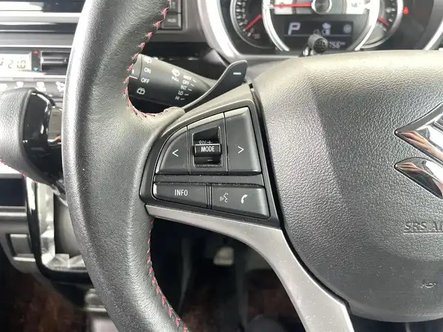 スズキ スペーシア カスタム HYBRID XS ターボ 宮崎県 2018(平30)年 3.4万km パール 純正Panasonicナビ/　AM FM CD DVD BT TV/全方位カメラ/衝突軽減ブレーキ/LEDヘッドライト/シートヒーター/フォグランプ/クルーズコントロール/スマートキー/プッシュスタート/ウィンカーミラー/電動格納ミラー