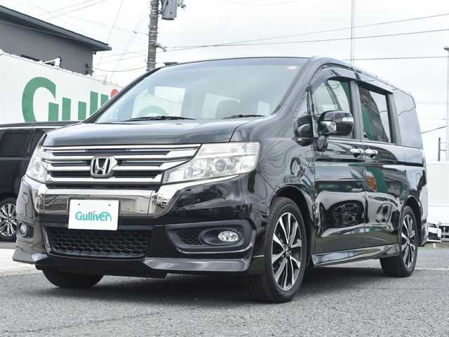 ホンダ ステップワゴン スパーダ Z クールスピリット 神奈川県 2014(平26)年 6.1万km プレミアムスパークルブラックパール 社外メモリナビ/フルセグテレビ/バックカメラ/フリップダウンモニター/クルーズコントロール/両側パワースライドドア/ETC/スマートキー/HID