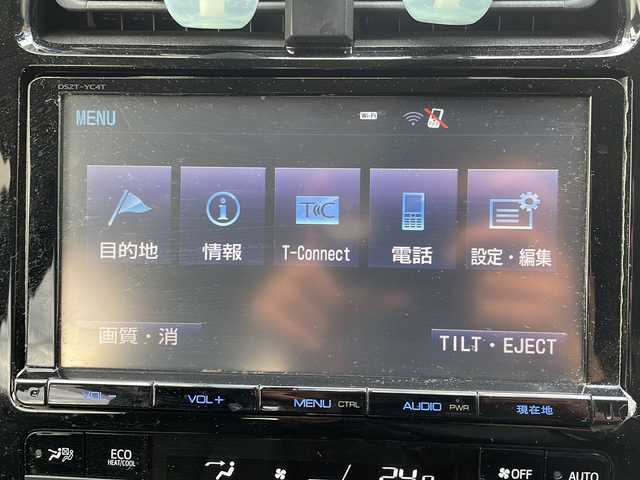 トヨタ プリウス S 道央・札幌 2016(平28)年 11.7万km グレーメタリック 4WD/純正ナビ（CD、DVD、SD、FM/AM/BT/フルセグTV）/バックカメラ/社外前後ドライブレコーダー/プッシュスタート/LEDヘッドライト/純正エンジンスターター/寒冷地仕様/横滑り防止装置/オートライト/電動格納ミラー/新車時保証書/取扱説明書/スペアキー×1