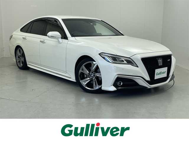 トヨタ クラウン RS アドバンス 茨城県 2018(平30)年 7.4万km ホワイトパールクリスタルシャイン 純正8型ナビ/バックカメラ/フルセグ/衝突被害軽減ブレーキ/車線逸脱抑制装置/レーダークルーズコントロール/オートマチックハイビーム/クリアランスソナー/BSM/車高調/ETC/ドラレコ/HUD/シートヒーター/純正18インチAW/3眼LEDヘッドライト/スマートキー