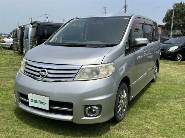 日産 セレナ ハイウェイスター 茨城県 2006(平18)年 17.1万km ダイヤモンドシルバー スマートキー/ETC/純正ナビ/ワンセグテレビ/DVD/バックカメラ/純正フロアマット/オートライト