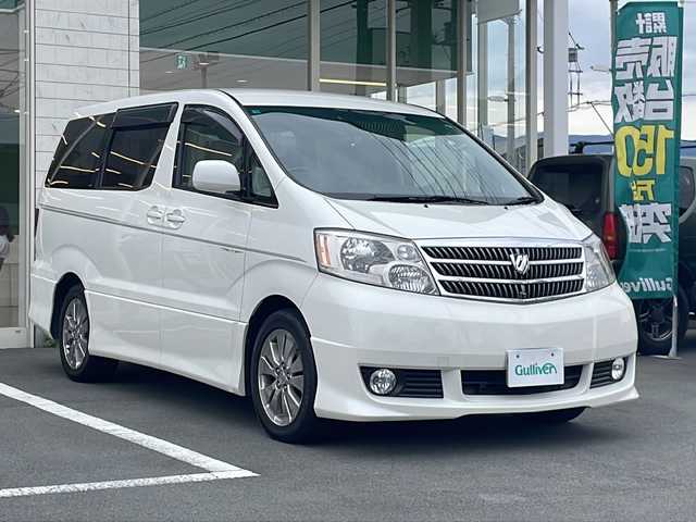トヨタ アルファード Ｇ MS プレミアム アルカンターラ 静岡県 2004(平16)年 7.6万km ホワイトパールマイカ ワンオーナー/純正ナビ/ワンセグTV/CD/MD/バックカメラ/両側パワースライドドア/フォグランプ/純正17インチAW/ディスチャージ/キーレス/ETC