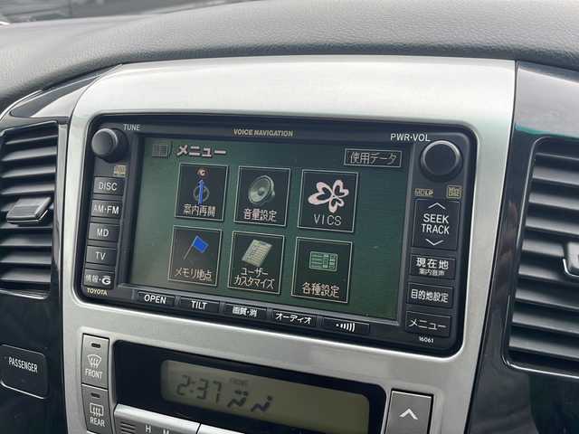 トヨタ アルファード Ｇ MS プレミアム アルカンターラ 静岡県 2004(平16)年 7.6万km ホワイトパールマイカ ワンオーナー/純正ナビ/ワンセグTV/CD/MD/バックカメラ/両側パワースライドドア/フォグランプ/純正17インチAW/ディスチャージ/キーレス/ETC