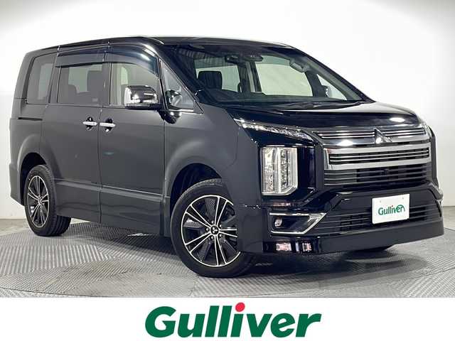 三菱 デリカＤ：５ アーバンギア G パワーパッケージ 広島県 2019(令1)年 4.3万km ダイヤモンドブラックマイカ 衝突軽減ブレーキ/ALPINE11型ナビ/・CD/DVD/MSV/Bluetooth/フルセグ/社外フリップダウンモニター【TVW-FW1020】/全周囲カメラ/両後パワースライドドア/パワーバックドア/左後オートステップ/レーンキープアシスト/ブラインドスポットモニター/オートマチックハイビーム/アダプティブクルーズコントロール/運転席パワーシート/前席シートヒーター/スマートキー/パドルシフト/ブレーキオートホールド/AC100V100W電源/純正LEDヘッドライト/フォグランプ/本革巻きステアリング/純正18インチアルミホイール/ETC/サイド＆カーテンエアバッグ/ニーエアバッグ/ドアバイザー