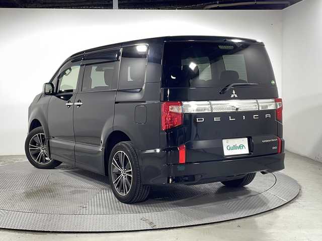 三菱 デリカＤ：５ アーバンギア G パワーパッケージ 広島県 2019(令1)年 4.3万km ダイヤモンドブラックマイカ 衝突軽減ブレーキ/ALPINE11型ナビ/・CD/DVD/MSV/Bluetooth/フルセグ/社外フリップダウンモニター【TVW-FW1020】/全周囲カメラ/両後パワースライドドア/パワーバックドア/左後オートステップ/レーンキープアシスト/ブラインドスポットモニター/オートマチックハイビーム/アダプティブクルーズコントロール/運転席パワーシート/前席シートヒーター/スマートキー/パドルシフト/ブレーキオートホールド/AC100V100W電源/純正LEDヘッドライト/フォグランプ/本革巻きステアリング/純正18インチアルミホイール/ETC/サイド＆カーテンエアバッグ/ニーエアバッグ/ドアバイザー