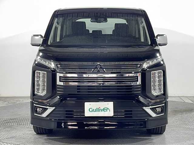 三菱 デリカＤ：５ アーバンギア G パワーパッケージ 広島県 2019(令1)年 4.3万km ダイヤモンドブラックマイカ 衝突軽減ブレーキ/ALPINE11型ナビ/・CD/DVD/MSV/Bluetooth/フルセグ/社外フリップダウンモニター【TVW-FW1020】/全周囲カメラ/両後パワースライドドア/パワーバックドア/左後オートステップ/レーンキープアシスト/ブラインドスポットモニター/オートマチックハイビーム/アダプティブクルーズコントロール/運転席パワーシート/前席シートヒーター/スマートキー/パドルシフト/ブレーキオートホールド/AC100V100W電源/純正LEDヘッドライト/フォグランプ/本革巻きステアリング/純正18インチアルミホイール/ETC/サイド＆カーテンエアバッグ/ニーエアバッグ/ドアバイザー