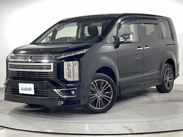 三菱 デリカＤ：５ アーバンギア G パワーパッケージ 広島県 2019(令1)年 4.3万km ダイヤモンドブラックマイカ 衝突軽減ブレーキ/ALPINE11型ナビ/・CD/DVD/MSV/Bluetooth/フルセグ/社外フリップダウンモニター【TVW-FW1020】/全周囲カメラ/両後パワースライドドア/パワーバックドア/左後オートステップ/レーンキープアシスト/ブラインドスポットモニター/オートマチックハイビーム/アダプティブクルーズコントロール/運転席パワーシート/前席シートヒーター/スマートキー/パドルシフト/ブレーキオートホールド/AC100V100W電源/純正LEDヘッドライト/フォグランプ/本革巻きステアリング/純正18インチアルミホイール/ETC/サイド＆カーテンエアバッグ/ニーエアバッグ/ドアバイザー