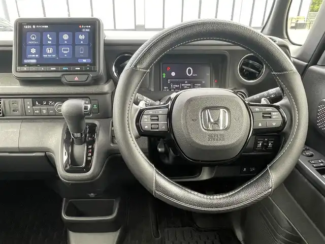 ホンダ Ｎ ＢＯＸ カスタム ターボ 大阪府 2025(令7)年 0.5万km クリスタルブラックパール ホンダセンシング/純正コネクトナビ　/　　　フルセグTV/Bluetooth　/両側パワースライドドア　/追従型クルーズコントロール/パドルシフト/シートヒーター　/ETC　/前後ドライブレコーダー/前後コーナーセンサー　　/LEDヘッドライト