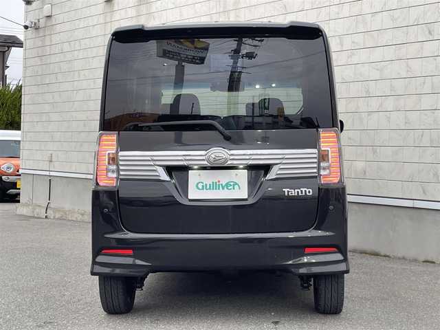 ダイハツ タント カスタム RS トップED SA Ⅲ 山形県 2019(平31)年 8.7万km ブラックマイカメタリック 禁煙車/4WD/純正8インチナビ/・フルセグTV/AM/FM/DVD/アイドリングストップ/衝突被害軽減ブレーキ/横滑り防止装置/盗難防止装置/LEDヘッドライト/オートライト/オートハイビーム/フロントフォグランプ/両側パワースライドドア/ハーフレザーシート/シートヒーター（D席）/ドライブレコーダー/全周囲カメラ/純正フロアマット/純正ドアバイザー/ETC