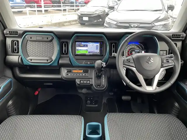 スズキ ハスラー HYBRID X 石川県 2023(令5)年 2万km 青Ⅱ 4WD/社外メモリーナビ/社外CD/DVD/フルセグTV/バックカメラ/LEDヘッドライト/ドライブレコーダー/純正アルミホイール/シートヒーター/レーダークルーズ/衝突軽減ブレーキ/スマートキー/プッシュスタート/電動ミラー/レーンキープアシスト/ステアリングリモコン