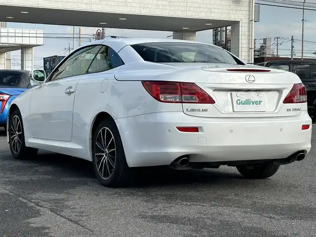 レクサス ＩＳ 250C バージョンL 広島県 2009(平21)年 12.8万km ホワイトパールクリスタルシャイン 電動オープン/純正HDDナビ/純正CD/MD/DVD/MSV/バックカメラ/純正USB/AUX端子/黒レザーシート/前席シートヒーター/前席パワーシート/【メモリー機能付き】/ウッドコンビステア/パドルシフト/社外17インチアルミ/クルーズコントロール/スマートキー/HIDライト/ドライブレコーダー/電動格納ウィンカーミラー/ETC/保証書/取扱説明書/ナビ取扱説明書/純正フロアマット