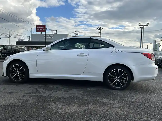 レクサス ＩＳ 250C バージョンL 広島県 2009(平21)年 12.8万km ホワイトパールクリスタルシャイン 電動オープン/純正HDDナビ/純正CD/MD/DVD/MSV/バックカメラ/純正USB/AUX端子/黒レザーシート/前席シートヒーター/前席パワーシート/【メモリー機能付き】/ウッドコンビステア/パドルシフト/社外17インチアルミ/クルーズコントロール/スマートキー/HIDライト/ドライブレコーダー/電動格納ウィンカーミラー/ETC/保証書/取扱説明書/ナビ取扱説明書/純正フロアマット